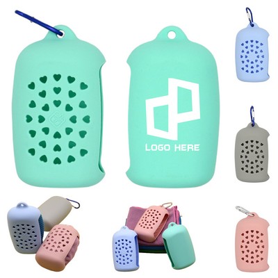 Microfiber Cooling Yoga Towel W/ Silicone Case
