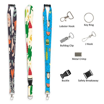 3/4" Sublimated Polyester Lanyard